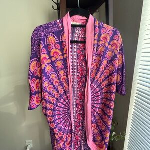 Vibrant Purple and Pink Kimono